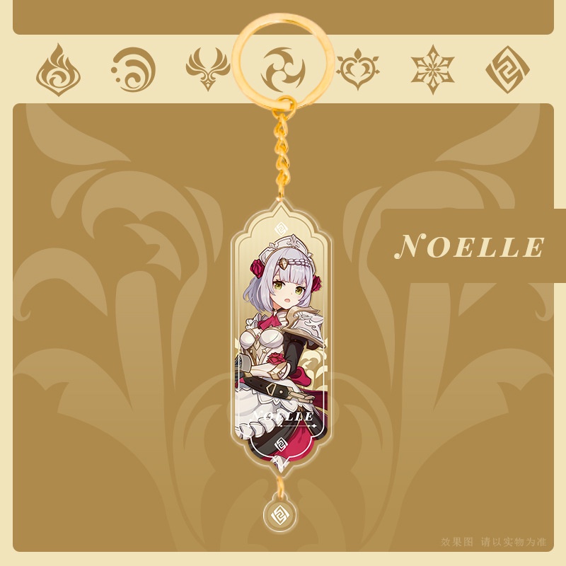 Genshin Impact Móc Khóa acrylic Hai Lớp Hình Bánh Mì sandwich