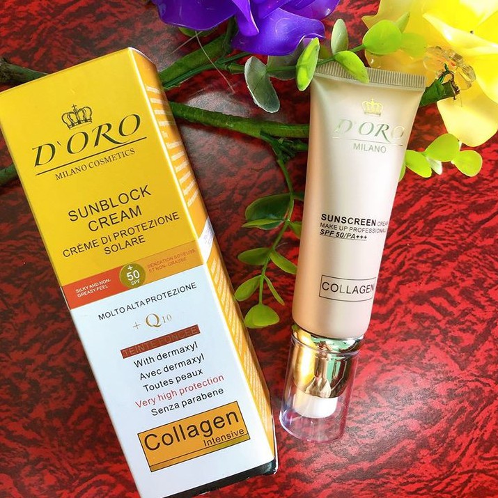 Kem chống nắng cao cấp Doro Collagen Q10 SPF 50/PA+++ nhập khẩu chính hãng Italia 50ml