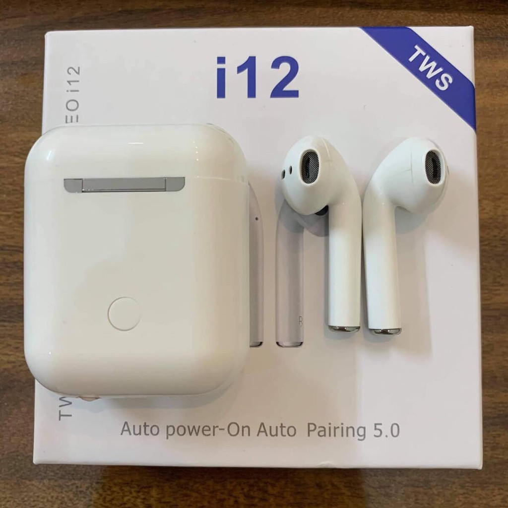 Tai Nghe Bluetooth I12 Thế Hệ Mới Với Chức Năng Khử Ồn Kháng Nước Siêu Bền Dùng Được Cho Cả Iphone Và Androi