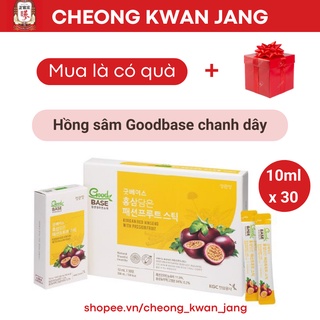 Nước hồng sâm Goodbase chanh dây ( chanh leo) 30 gói x 10ml  red ginseng passionfruit good - Chính hãng Cheong Kwan Jang