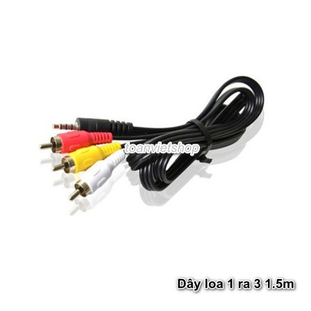 Dây loa 1 ra 3, 1,5m, dây av 1.5m