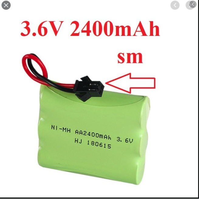 Pin Ni-Mh 3.6v 2400mah xe điêu khiển sạc lại nhiều lần