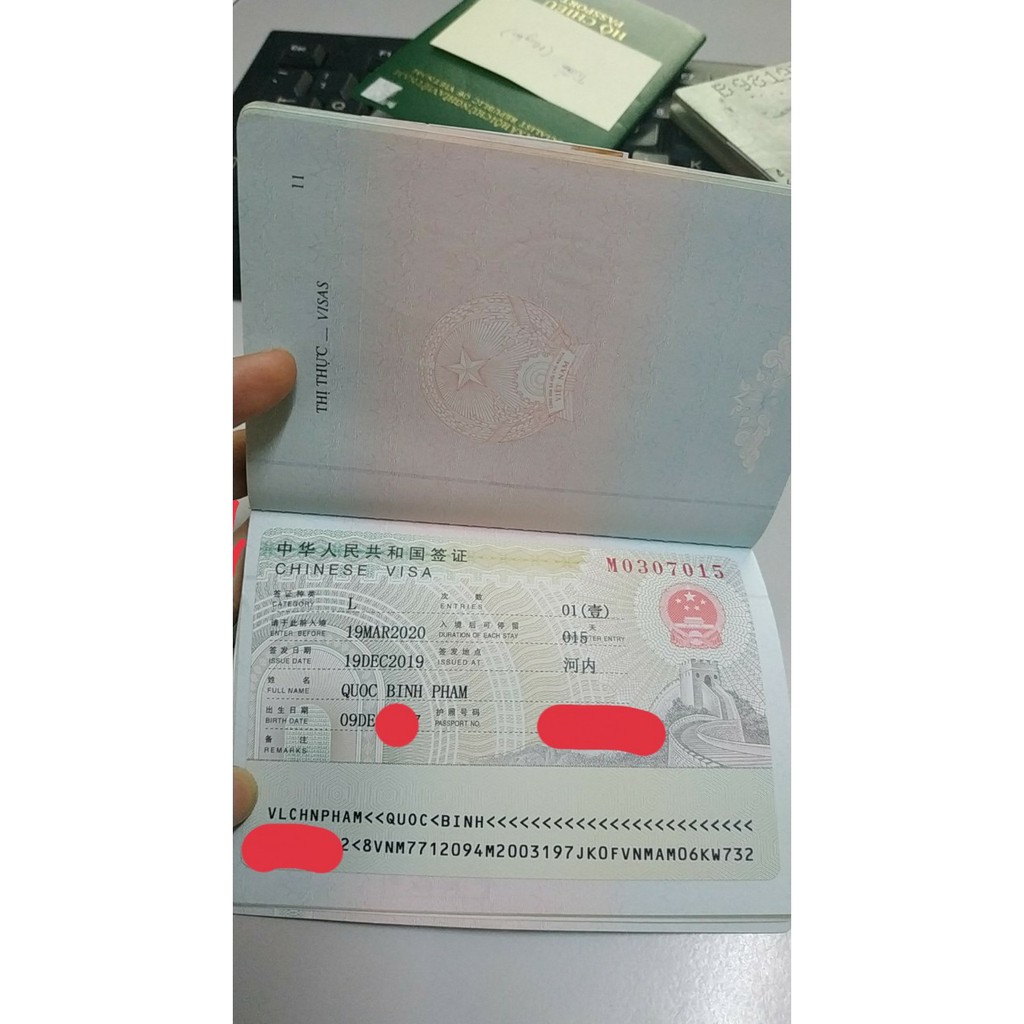 Visa du lịch Trung Quốc 3 tháng 1 lần lưu trú 15 ngày