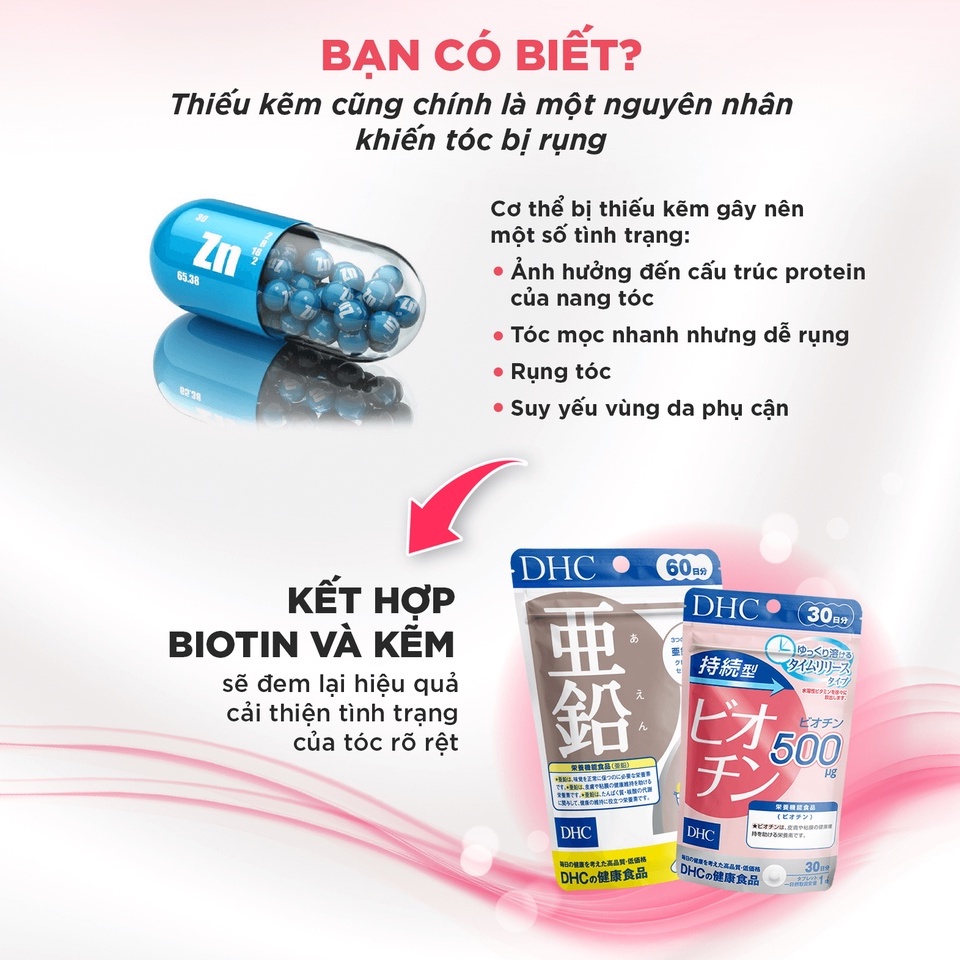 Viên Uống DHC Biotin Ngăn Rụng Tóc Sustained Release Biotin 30 Ngày - Khongcoson