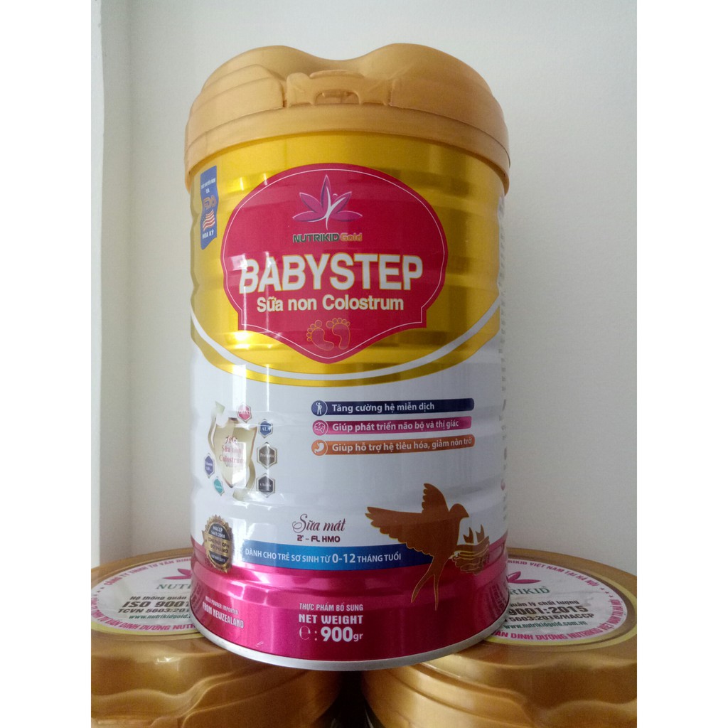 Sữa mát Nutrikidgold Babystep lon 900g dinh dưỡng đầy đủ và phát triển toàn diện cho trẻ 0-12 tháng tuổi