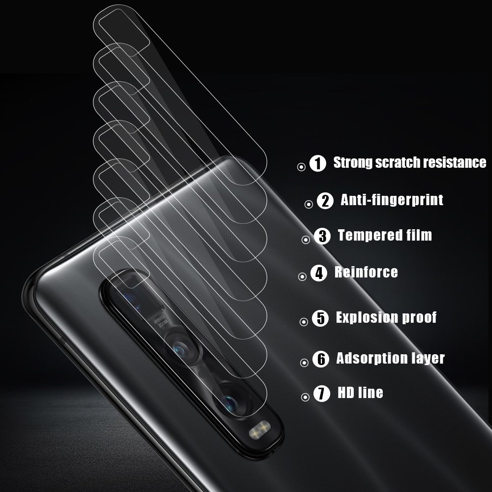 Kính Cường Lực Bảo Vệ Camera Cong 3D Cho OPPO Find X5 X3 X2 Pro Plus Lite Neo F21 F19 F17