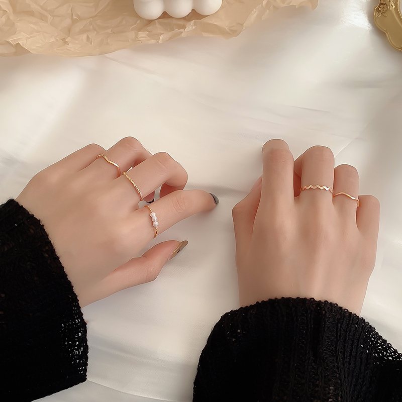 MOCHASHU Bộ Nhẫn Thời Trang Hàn Quốc