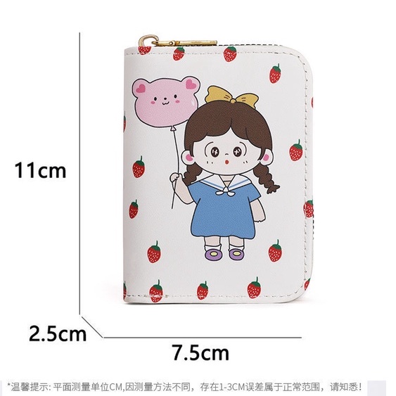 Ví nữ mini nhiều ngăn đựng thẻ 9 ngăn hoạt hình