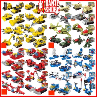 Đồ chơi lắp ghép lego xe, máy bay, tàu thuyền 2 trong 1