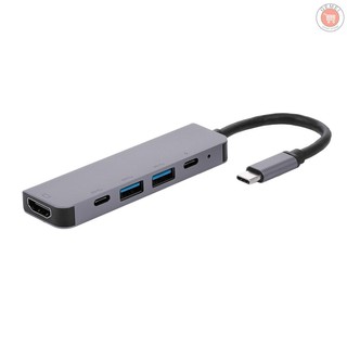 Bộ chuyển đổi 5 cổng 5 trong 1 type-c sang pd usbx2 hdtv type c 4k cho macbook hdtv