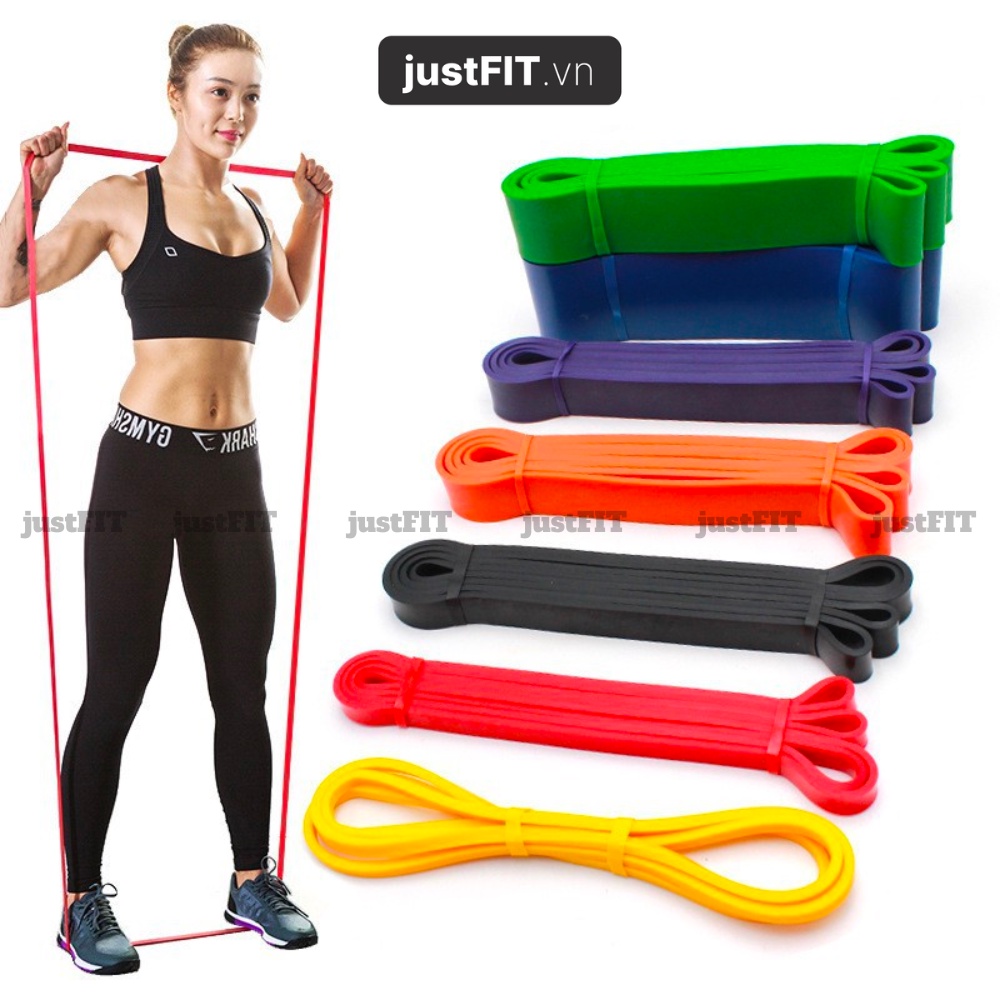 Dây kháng lực justFIT tập gym power band, powerband tập tay, cao su dài đàn hồi trợ lực