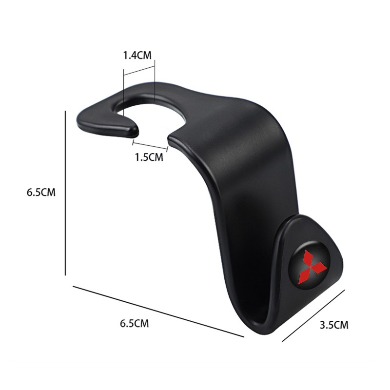 Móc Treo Đồ Gắn Sau Ghế Ngồi Xe Hơi In Logo Mitsubishi Đa Năng Tiện Dụng