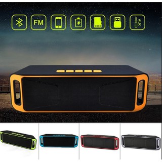 Loa di động thông minh kết nối không dây Bluetooth với điện thoại SC208 màu cam