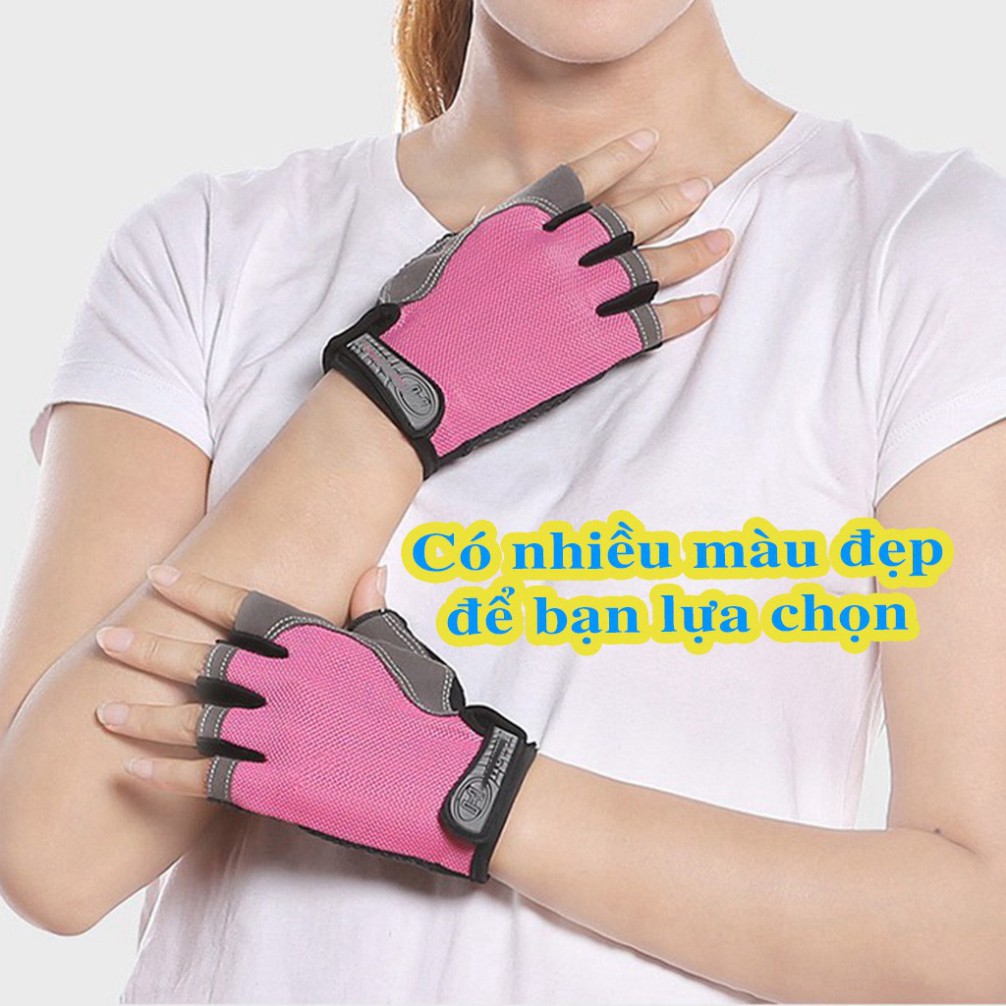 Găng Tay Tập Gym Nữ, Tập Thể Thao, Thể Hình Cho Bạn Gái, Bao Tay Tập Tạ Nữ Đẹp thời trang chống nắng