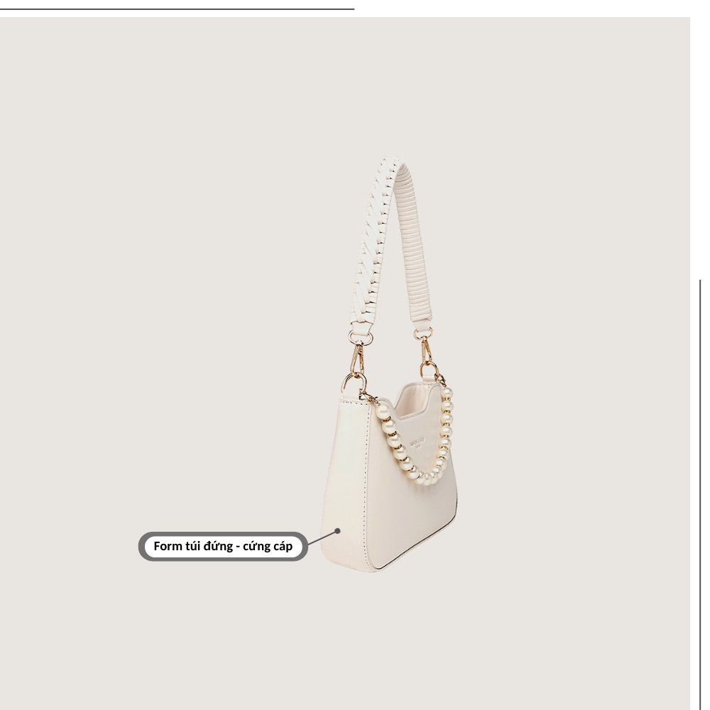 Túi xách đeo vai nữ HANS phiên bản cao cấp thiết kế 3 dây đeo chéo kẹp nách cá tính HA06