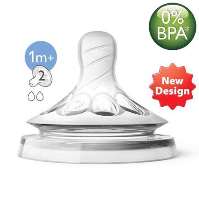 Núm ti bình sữa Avent Natural đủ size.