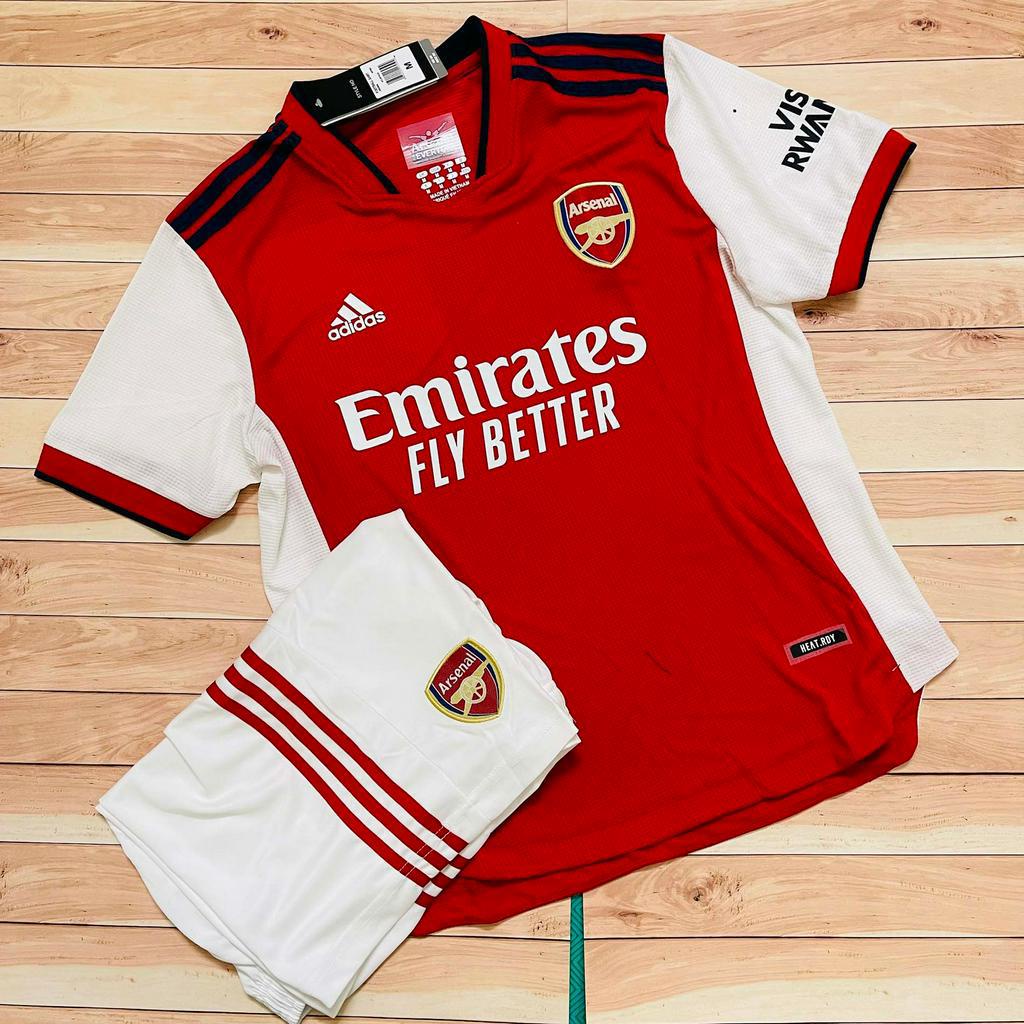 Áo Bóng Đá, Áo Đá Banh CLB Arsenal Mùa 21/22 - Chuẩn Mẫu Thi Đấu, Vải Polyester Gai Thai Cao Cấp