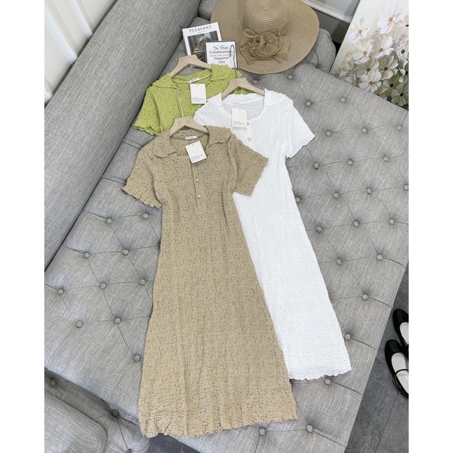 [ 𝐅𝐑𝐄𝐄 𝐒𝐇𝐈𝐏 ] Váy Body Len Mongtoghi Xòe Đuôi Cá Cúc Ngực Dáng Dài | BigBuy360 - bigbuy360.vn