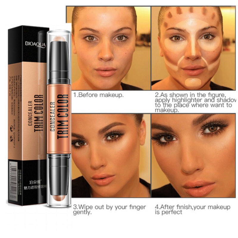 [Hàng mới về] Bút Bronzer hai đầu tạo khối bắt sáng kiêm che khuyết điểm BIOAQUA | BigBuy360 - bigbuy360.vn