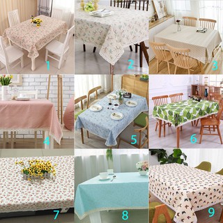 Khăn trải bàn in họa tiết hoa dễ thương đủ kích thước vải bố canvas Pink Xinh Decor trang trí bàn ăn vintage cổ điển