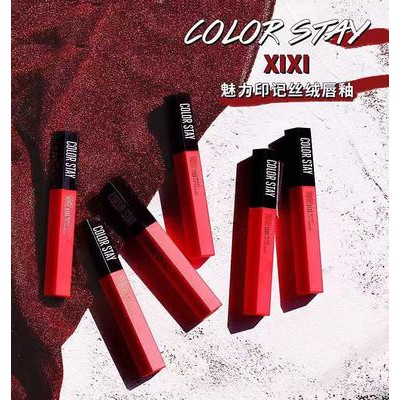 Son Kem Lì Xixi Color Stay Matte Black Red