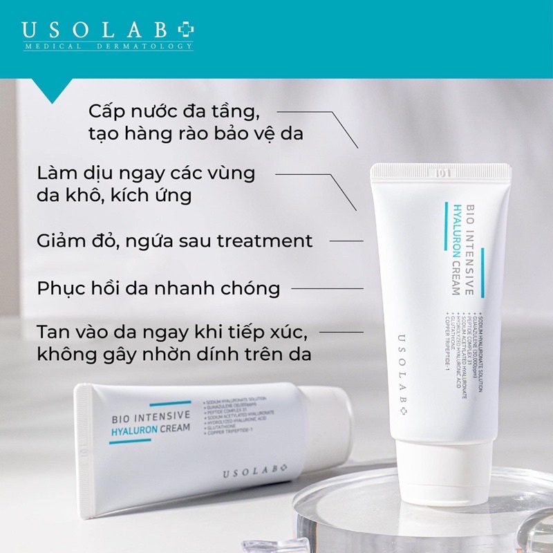 Kem Dưỡng Ẩm HA Thủy Phân USOLAB BIO INTENSIVE HYALURON CREAM 50ml (Mẫu Mới)