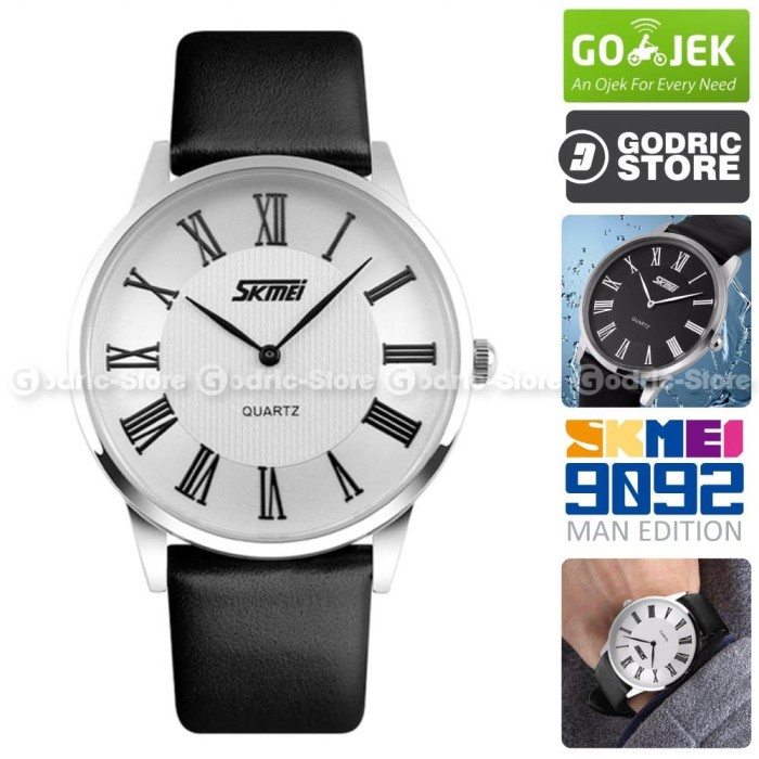 CASIO Đồng Hồ Đeo Tay Skmei 9092 Chống Thấm Nước 30M Dây Da Cao Cấp Sành Điệu Cho Nam I1Q6