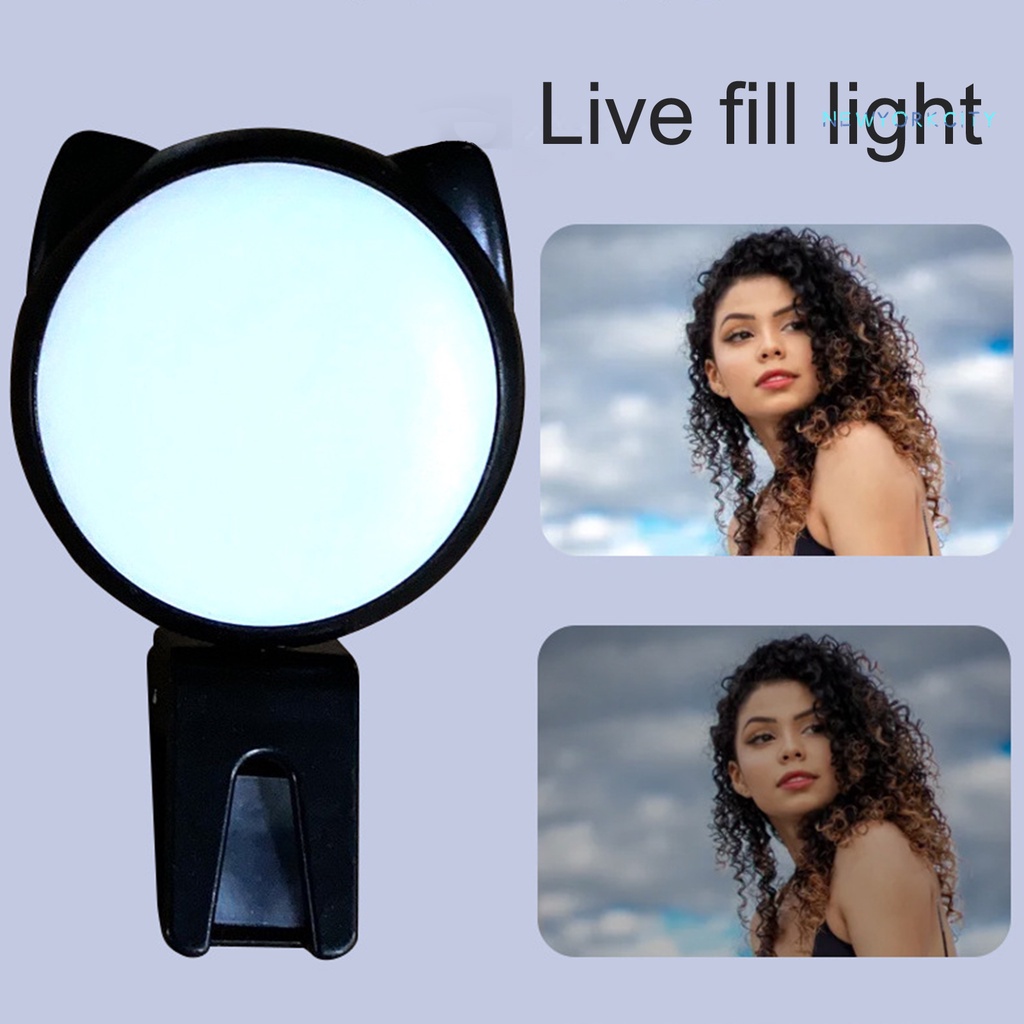 Vòng Đèn LED Chụp Ảnh Selfie Điện Thoại Di Động Hình Tai Mèo