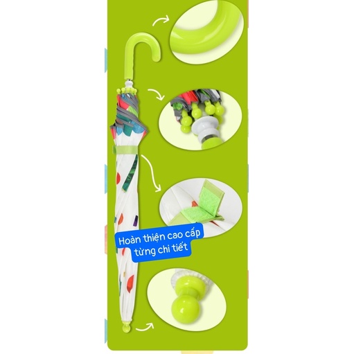 Ô cho bé Dù Che Mưa Che Nắng Mideer Hình Chú Sâu Háu Ăn The very hungry caterpillar Chất Lượng Cao