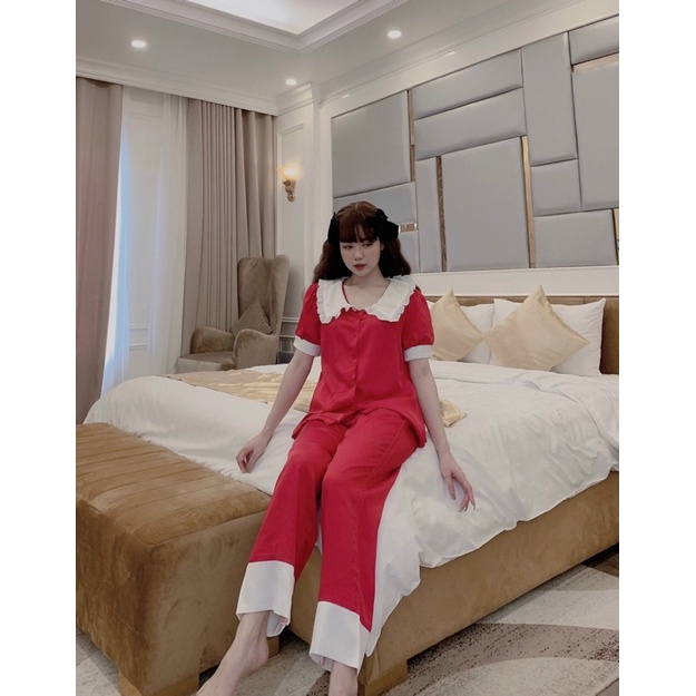 sét đồ bộ pijama nữ tay ngắn quần dài dể thương hot trend | BigBuy360 - bigbuy360.vn