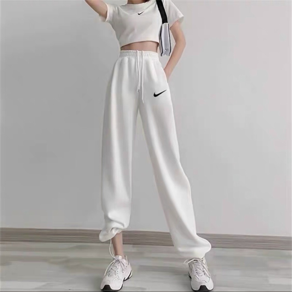 Quần nỉ joker - quần dài form thể thao thêu họa tiết - QO020