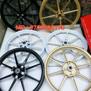 CẶP BÁNH MÂM X1R 8 CÂY GẮN XE EXCITER 150 1.6 1.85 CÓ 3 MÀU VÀNG, ĐEN ,BẠC .