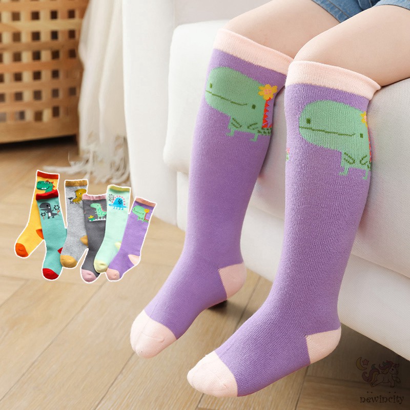 Bộ 3 Đôi Tất Cotton Hình Khủng Long Dễ Thương Cho Bé