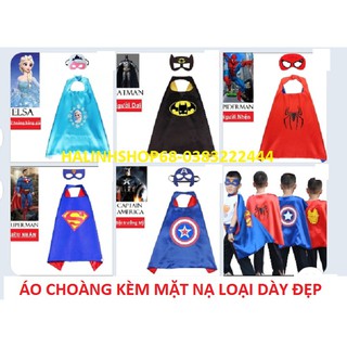 Áo choàng siêu nhân kèm mặt nạ, CHẤT LIỆU đẹp dày 2 lớp