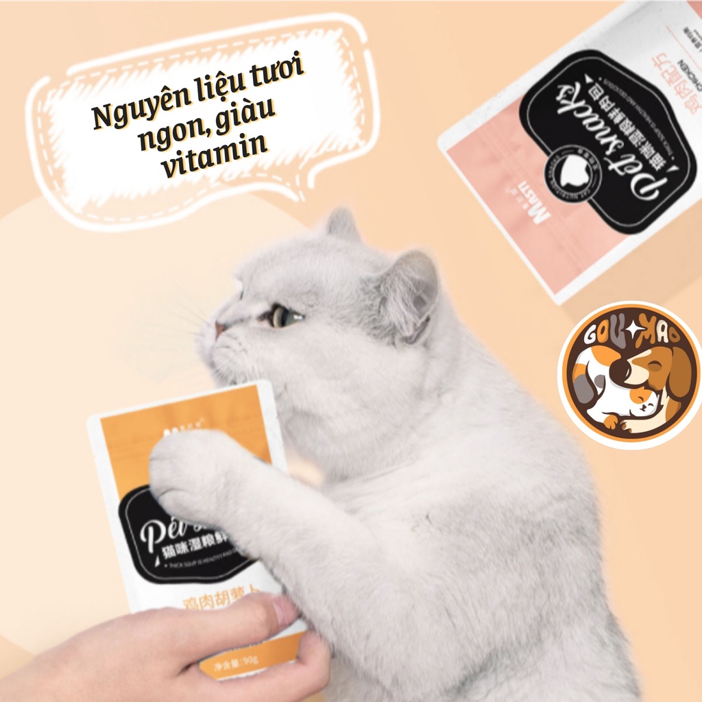 [Mã PET50K giảm Giảm 10% - Tối đa 50K đơn từ 250K] Đồ ăn nhẹ, súp thưởng Pet Snacks cho mèo - Masti 90g