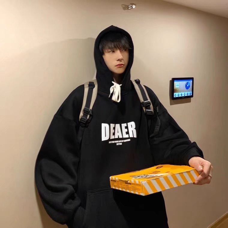 Áo hoodie Thể Thao Dáng Rộng Thoải Mái Phong Cách Hip Hop Đường Phố Cho Nam Cỡ M-5XL