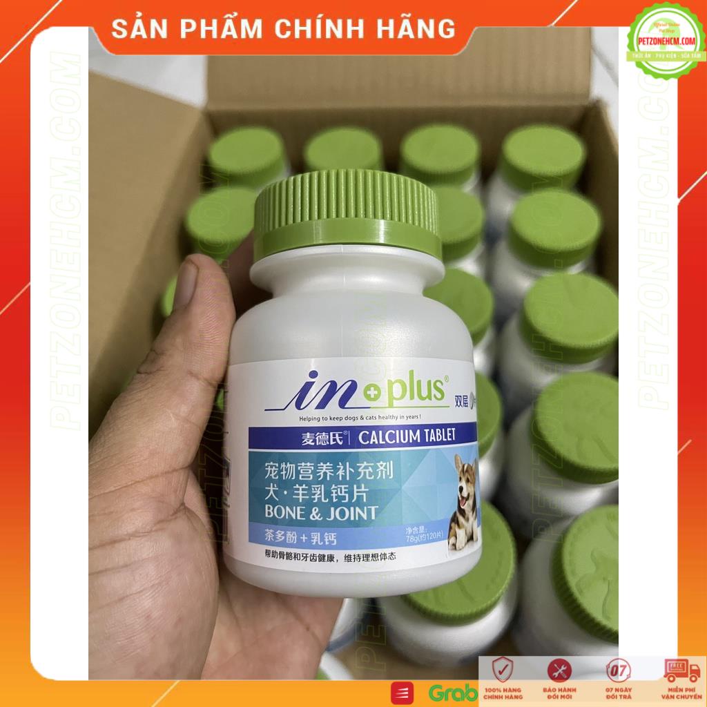 Bổ sung canxi cho chó mèo 120 viênFREESHIP Inplus Goat Milk Calcium từ sữa dê và trà xanh chắc Xương Khớp từ USA,Mỹ