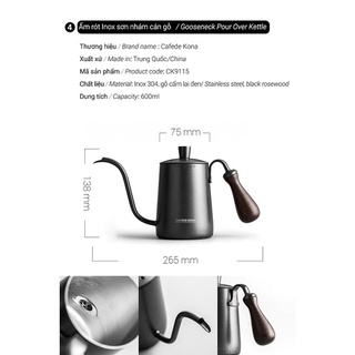 Combo bộ pha cà phê V60 02 phổ thông CAFEDE KONA