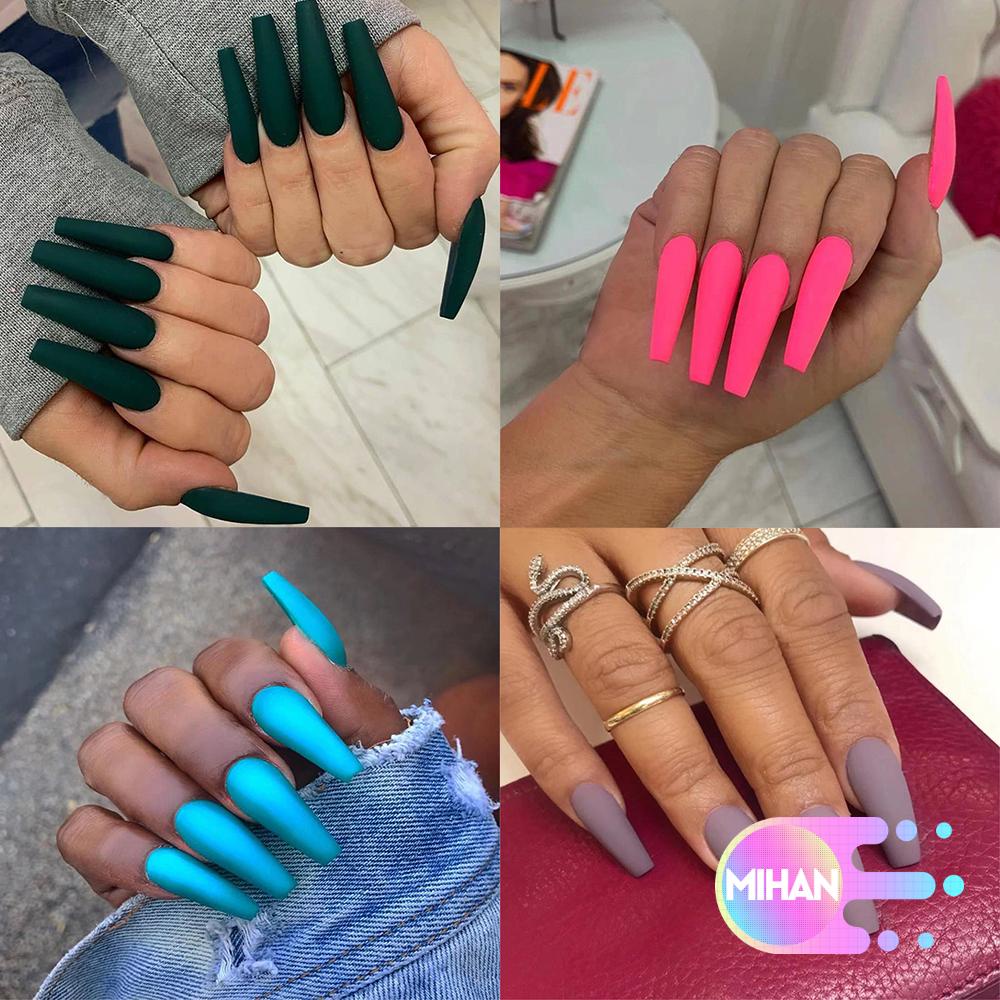 [Hàng mới về] Hộp 24 móng tay giả kiểu dáng sành điệu dành cho nữ mihan1