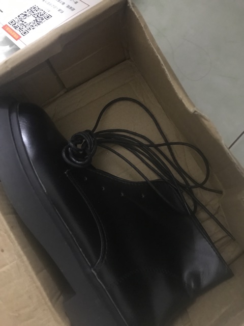 Giày cao cổ full đen da lì và da bóng | BigBuy360 - bigbuy360.vn