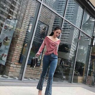 Quần bò ống vẩy