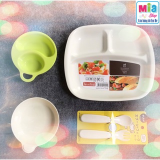 Set khay bát thìa ăn dặm cho bé