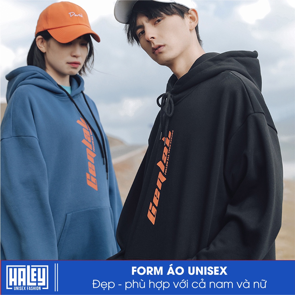 Áo Hoodie Nam Nữ Unisex HALEY Gelal đủ màu Unisex phong cách Hàn Quốc cá tính, Chất nỉ bồng đẹp mã HD89