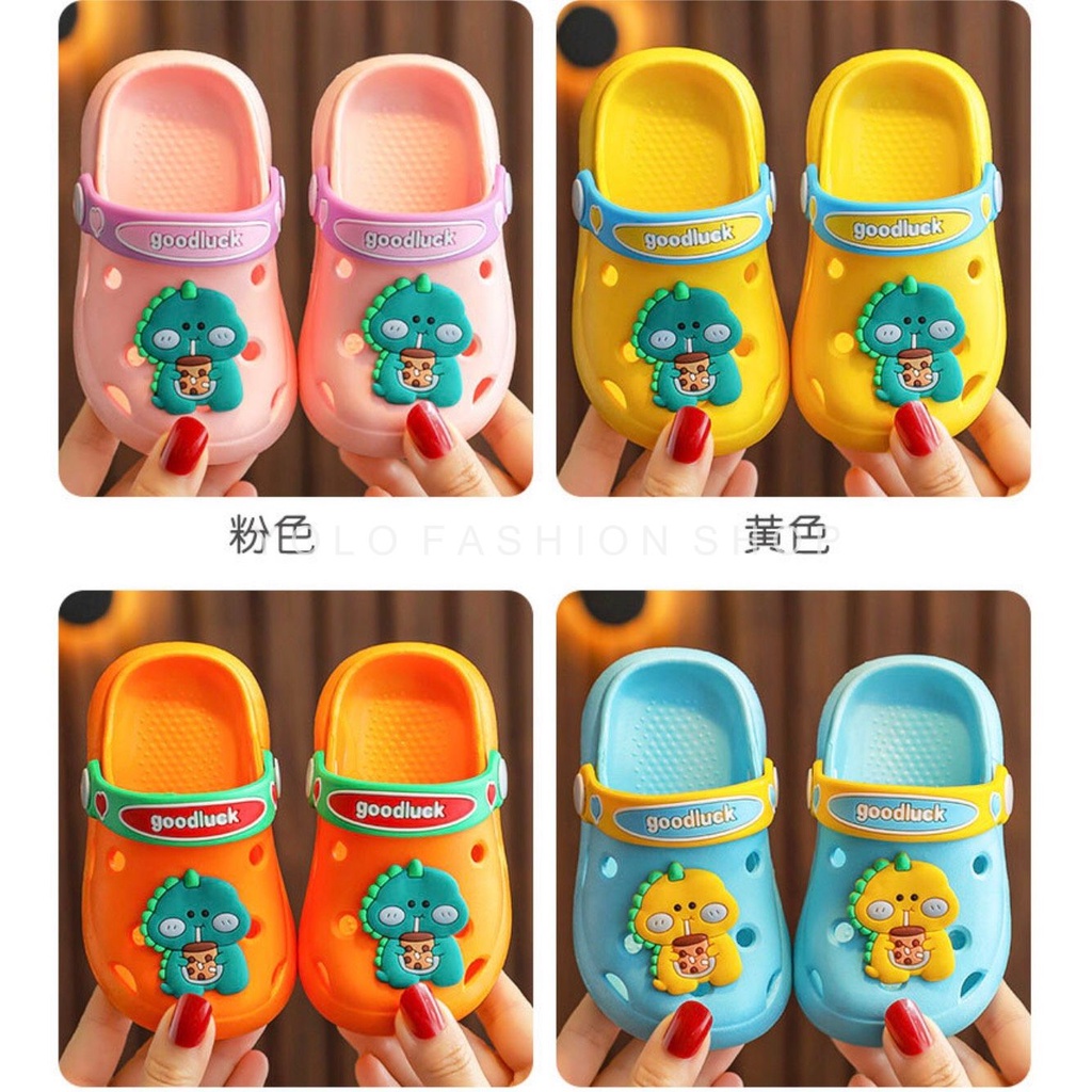 Dép sục cross hình khủng long đáng yêu cho bé trai bé gái từ 2-5 tuổi siêu nhẹ, siêu bền chống trơn trượt-SUN5