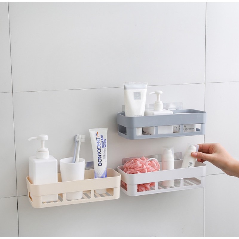 Combo 2 khau Chữ Nhật Dán Tường Để Đồ Nhà Tắm - Kệ Dán- Không khoan tường | BigBuy360 - bigbuy360.vn