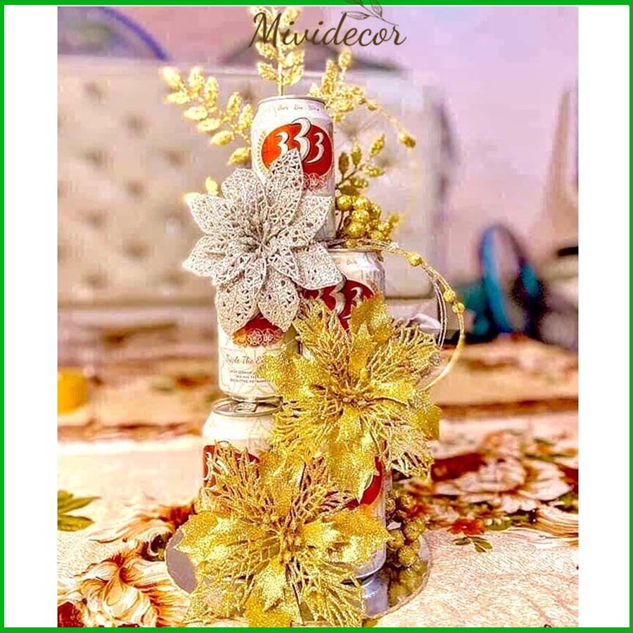 Phụ kiện trang trí cây thông Noel hoa trạng nguyên trang trí mâm lễ oản trang trí giáng sinh tết năm mới