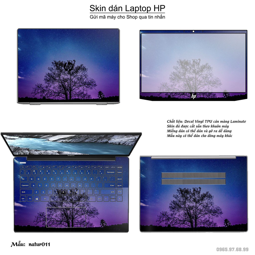 Skin dán Laptop HP in hình thiên nhiên (inbox mã máy cho Shop)