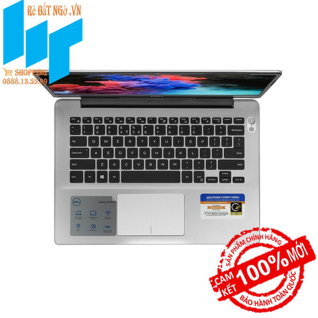 Laptop Dell Inspiron 5480-X6C891 14 inch FHD_i5-8265U_4GB_128GB SSD_1TB HDD_MX150_Win10_1.6 kg | BigBuy360 - bigbuy360.vn
