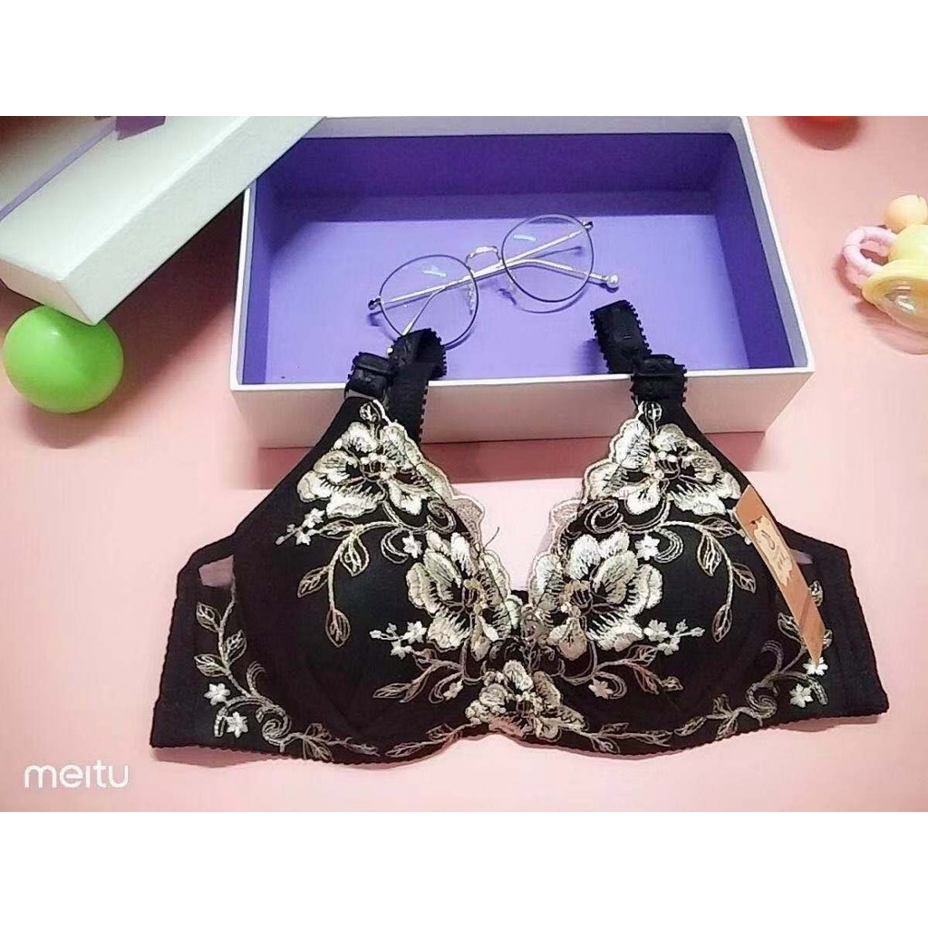 Áo lót nâng ngực không gọng -Áo ngực Mút mỏng, thêu ren siêu sexy, mềm mại, co giãn tốt Nữ Hoàng