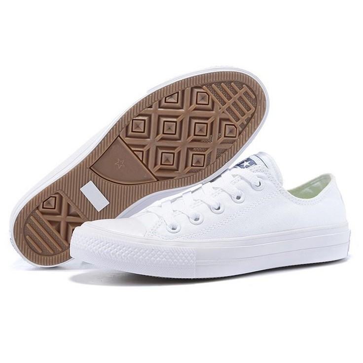 Giày Nam, Giày Sneaker CKII Vải - Đế Cao Su Cổ Thấp Màu Trắng